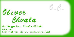 oliver chvala business card